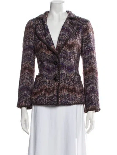 Pre-owned Missoni Wool Patterned Jacket In Multicolor