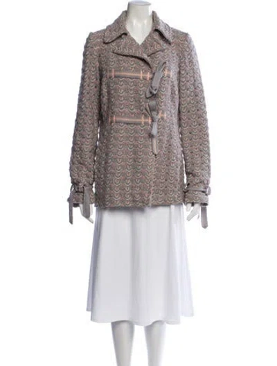 Pre-owned Missoni Wool Patterned Jacket In Neutrals