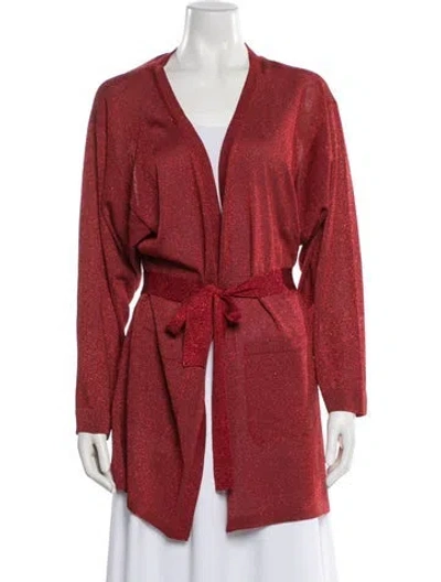 Pre-owned Missoni Wool Patterned Jacket In Red