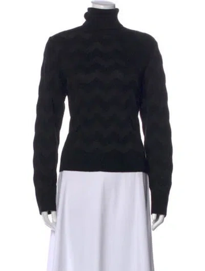 Pre-owned Missoni Wool Patterned Sweater In Black