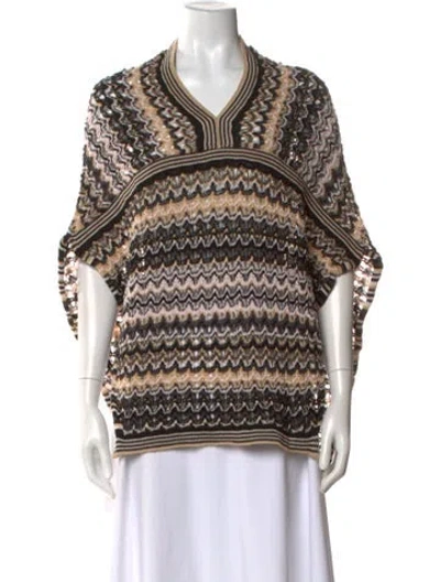 Pre-owned Missoni Wool Patterned Sweater In Black