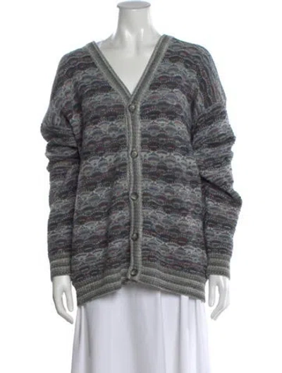 Pre-owned Missoni Wool Patterned Sweater In Gray
