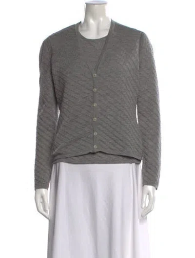 Pre-owned Missoni Wool Patterned Sweater In Gray