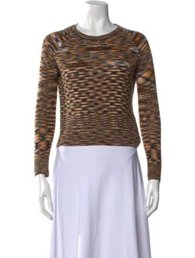 Pre-owned Missoni Wool Patterned Sweater In Green