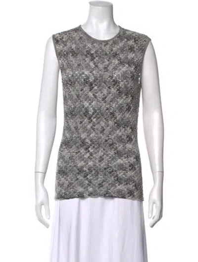 Pre-owned Missoni Wool Patterned Sweater In Green