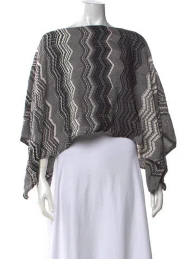 Pre-owned Missoni Wool Patterned Sweater In Grey