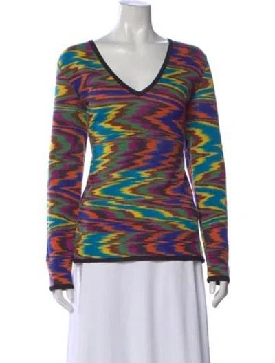 Pre-owned Missoni Wool Patterned Sweater In Multi