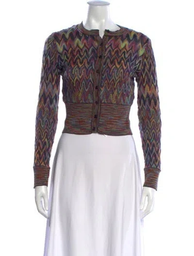 Pre-owned Missoni Wool Patterned Sweater In Multicolor