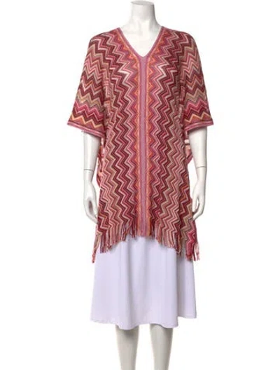 Pre-owned Missoni Wool Patterned Sweater In Pink
