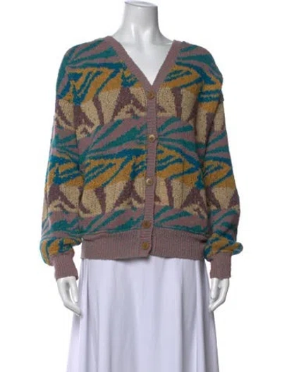 Pre-owned Missoni Wool Patterned Sweater In Purple