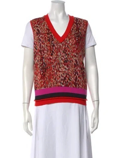 Pre-owned Missoni Wool Patterned Sweater W/ Tags In Orange