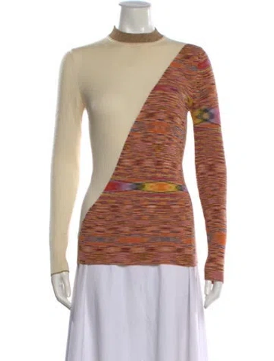 Pre-owned Missoni Wool Patterned Sweater In Yellow