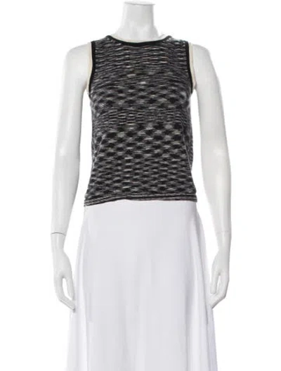 Pre-owned Missoni Wool Patterned Top In Black