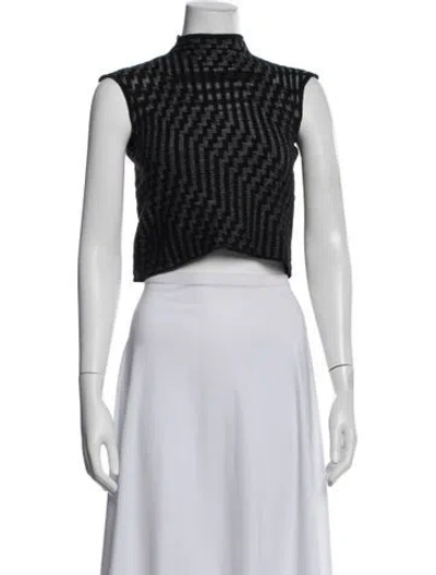 Pre-owned Missoni Wool Patterned Top In Black