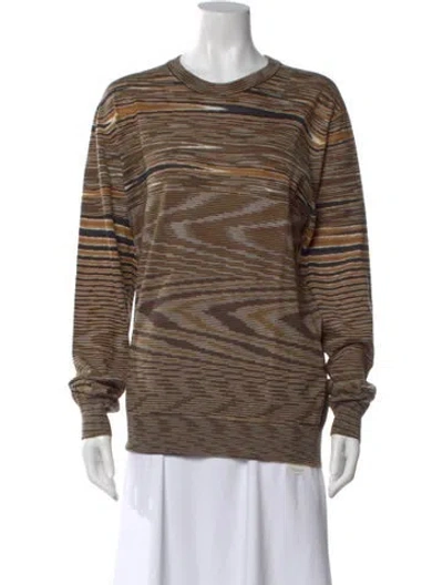 Pre-owned Missoni Wool Patterned Top In Brown