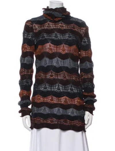 Pre-owned Missoni Wool Patterned Top In Multi