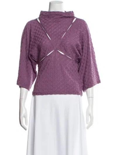 Pre-owned Missoni Wool Patterned Top In Purple