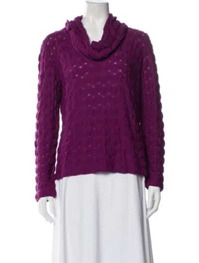 Pre-owned Missoni Wool Patterned Top In Purple