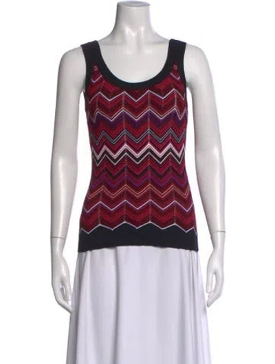 Pre-owned Missoni Wool Patterned Top W/ Tags In Pink