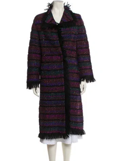 Pre-owned Missoni Wool Plaid Print Coat In Multi