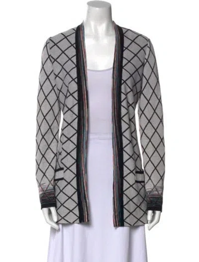 Pre-owned Missoni Wool Plaid Print Sweater In Neutral