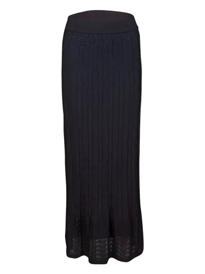 Pre-owned Missoni Wool Pleated Skirt In Purple
