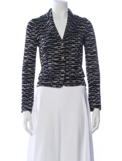 Pre-owned Missoni Wool Printed Blazer In Black