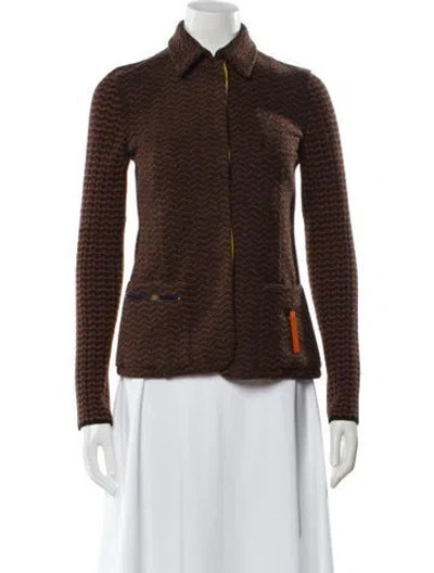 Pre-owned Missoni Wool Printed Blazer In Neutral