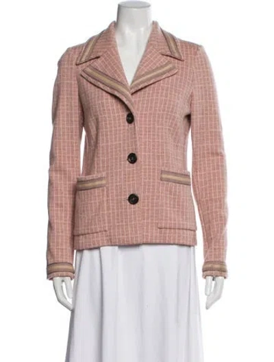 Pre-owned Missoni Wool Printed Blazer In Pink
