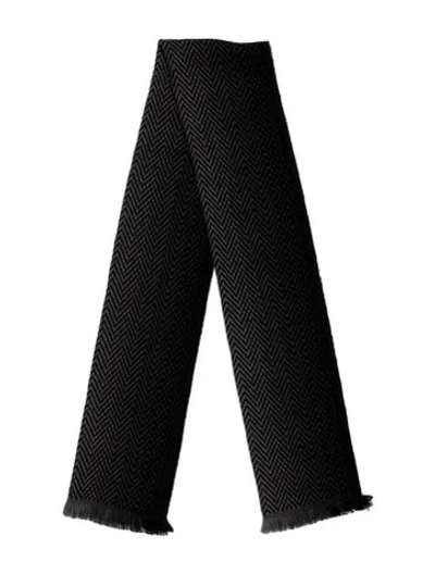 Pre-owned Missoni Wool Printed Scarf In Black