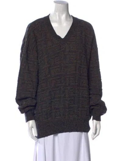 Pre-owned Missoni Wool Printed Sweater In Blue