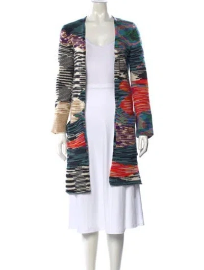 Pre-owned Missoni Wool Printed Sweater In Blue