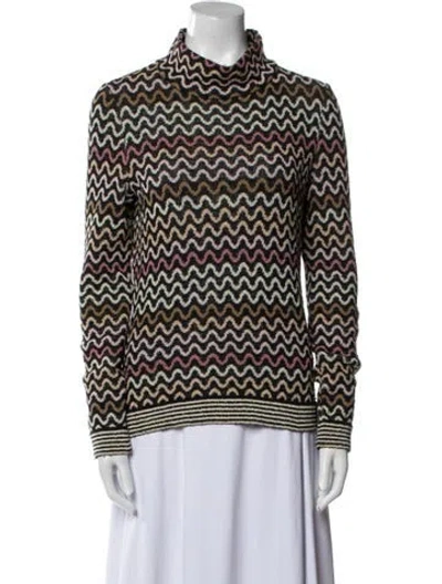 Pre-owned Missoni Wool Printed Sweater In Brown