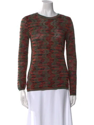 Pre-owned Missoni Wool Printed Sweater In Brown