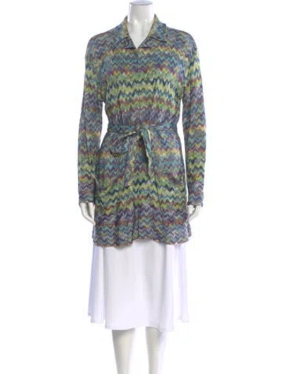 Pre-owned Missoni Wool Printed Sweater In Green