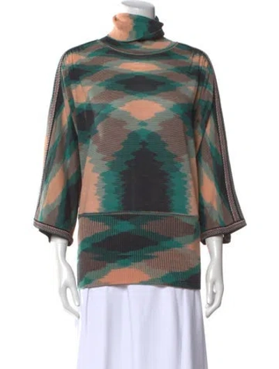 Pre-owned Missoni Wool Printed Sweater In Green