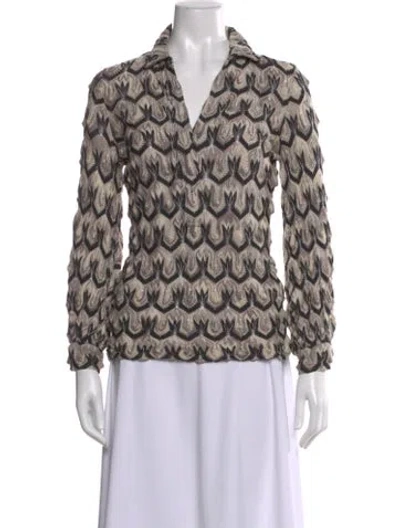 Pre-owned Missoni Wool Printed Sweater In Neutral