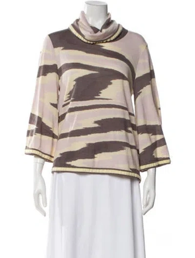 Pre-owned Missoni Wool Printed Sweater In Pink