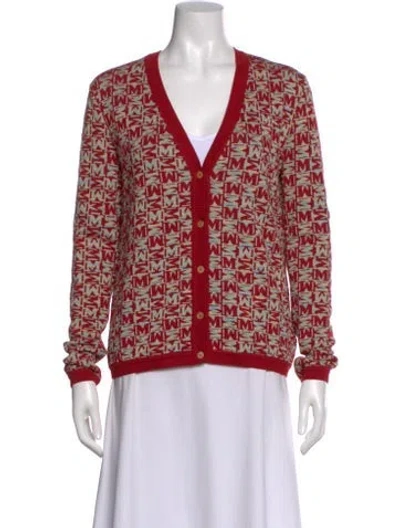 Pre-owned Missoni Wool Printed Sweater In Red