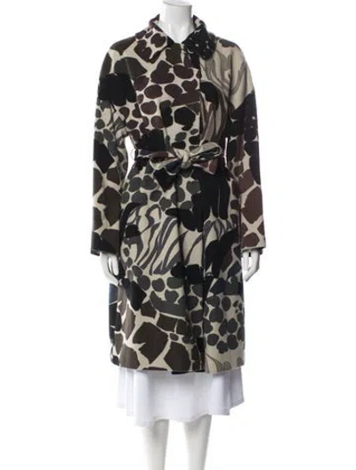 Pre-owned Missoni Wool Printed Trench Coat In Multi