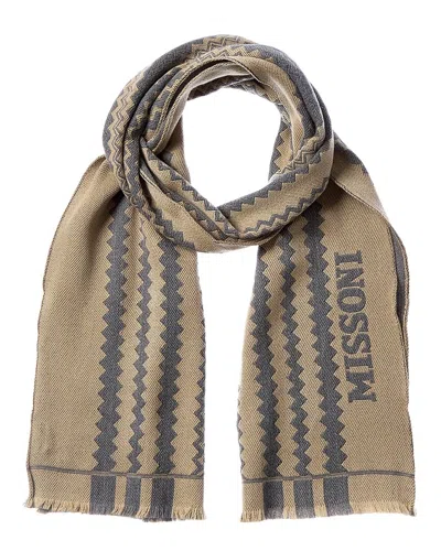 Missoni Wool Scarf In Brown