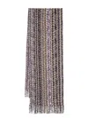 Missoni Zigzag Scarf In Grey