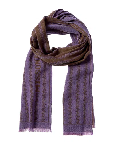 Missoni Wool Scarf In Purple