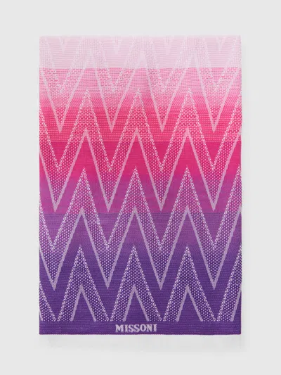Missoni Wool Stole With Fringes In Multicoloured