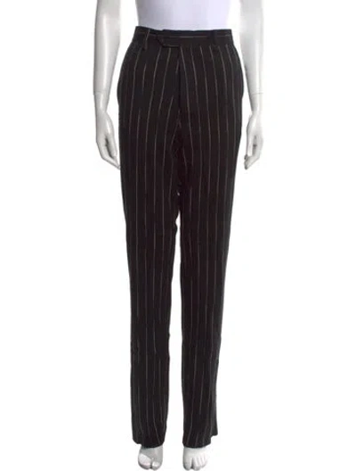 Pre-owned Missoni Wool Straight Leg Pants In Black