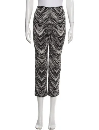 Pre-owned Missoni Wool Straight Leg Pants In Gray