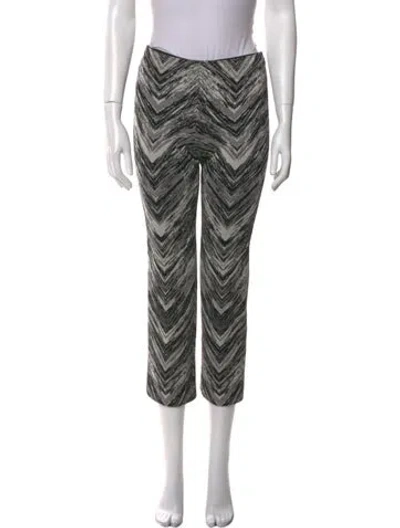 Pre-owned Missoni Wool Straight Leg Pants In Gray