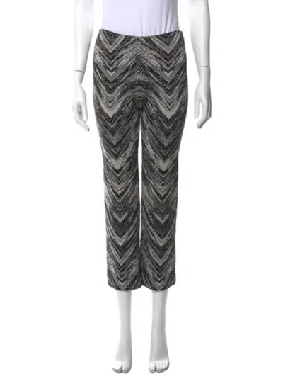 Pre-owned Missoni Wool Straight Leg Pants In Grey