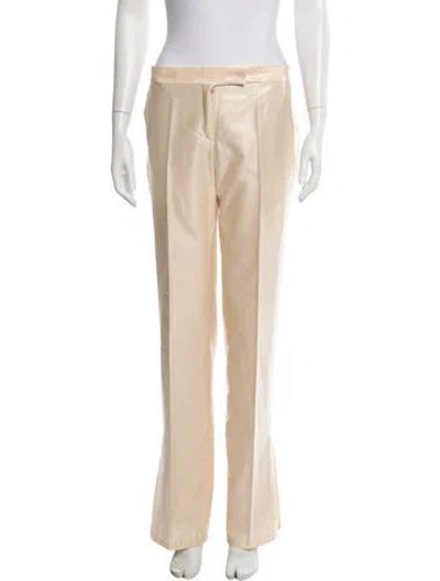 Pre-owned Missoni Wool Straight Leg Pants In Neutral