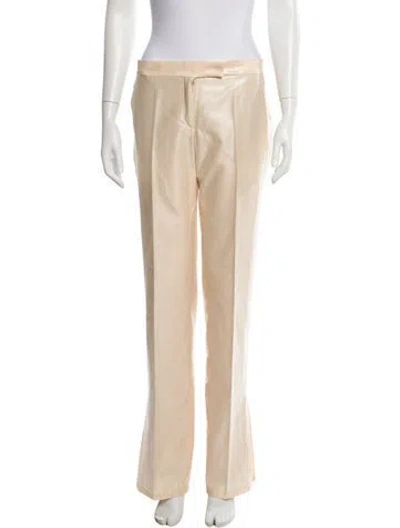 Pre-owned Missoni Wool Straight Leg Pants In Neutral